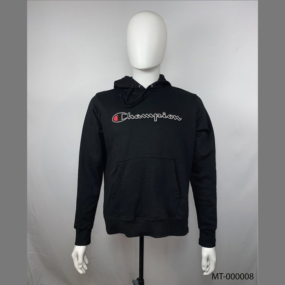 Champion Authentic Athletic Wear Pullover Spellout Hoodie Sweater Men's Medium